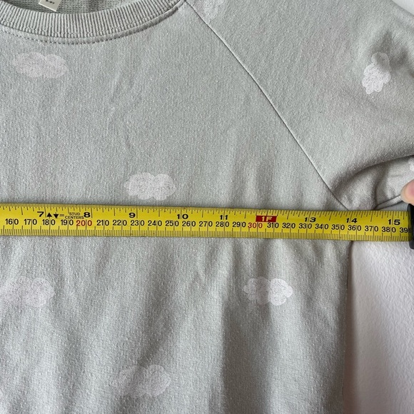 Rylee + Cru long sleeve sweater dress neutral cloud print cotton blend girls 8-9 - Picture 10 of 12